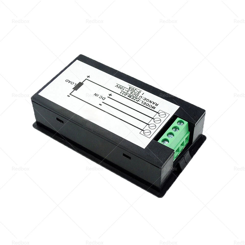 LCD Digital Volt Amp Power Meter for DC 6.5-100V (20A, 50A, 100A)