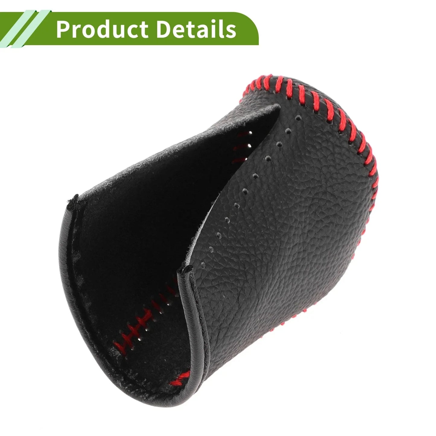 Car Gear Shift Knob Cover for Lexus NX300 2014-2021 - Pebbled Black Red