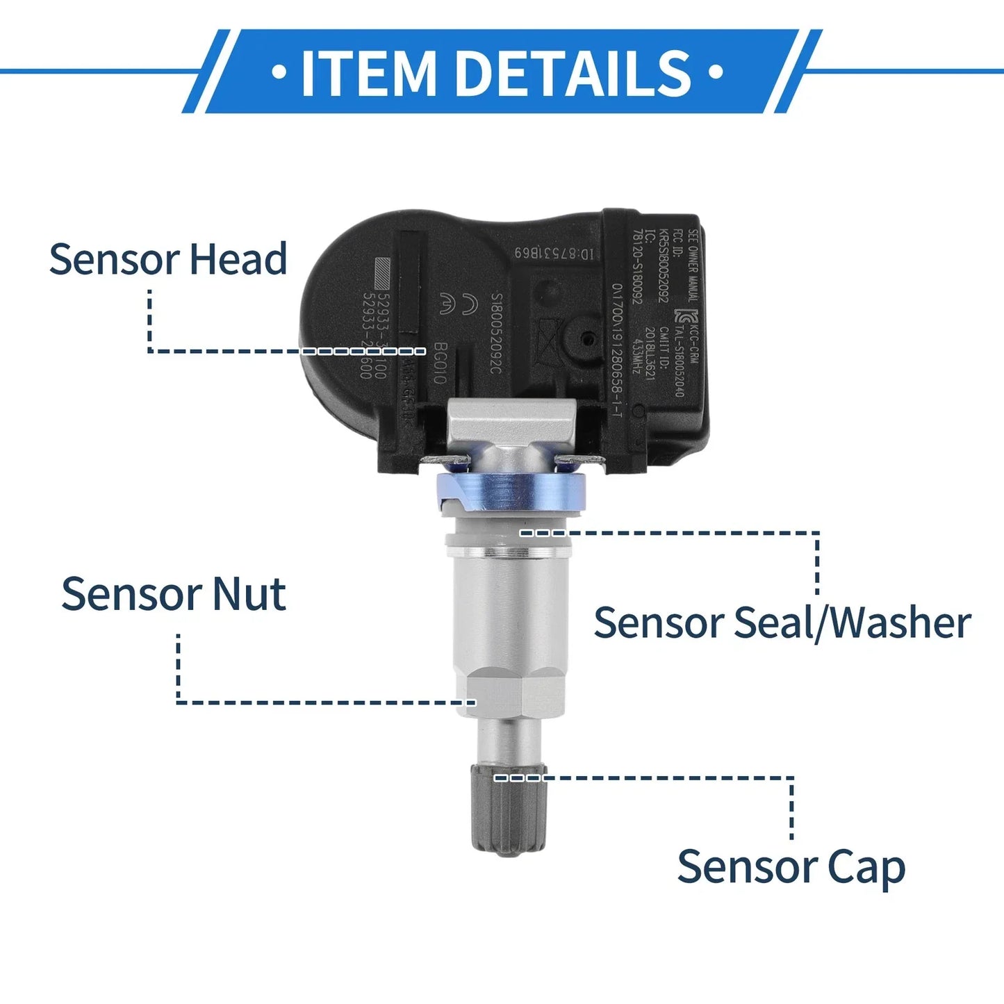 TPMS Sensor for Hyundai i30 (GD) 2014-2016 - Tire Pressure Monitoring System