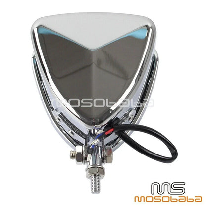 Chrome Triangle Retro Headlight for Harley Street Glide (2014-2023)