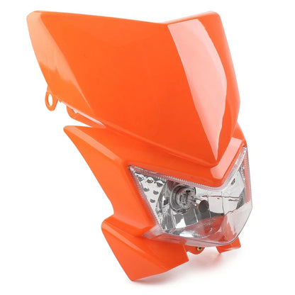 Front Headlight Fairing Lamp for MX Enduro Dirt Trail Bikes 250cc Orange