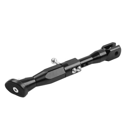 Adjustable Kickstand Foot for Motorcycle Universal Side Support - Black