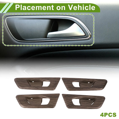 Interior Door Handle Bowl Cover Trim for Honda CR-V 2017-2022 Peach Wood Brown