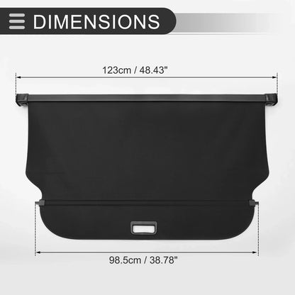 Retractable Cargo Cover for Lexus CT200h 2011-2017 Trunk Parcel Shelf Black