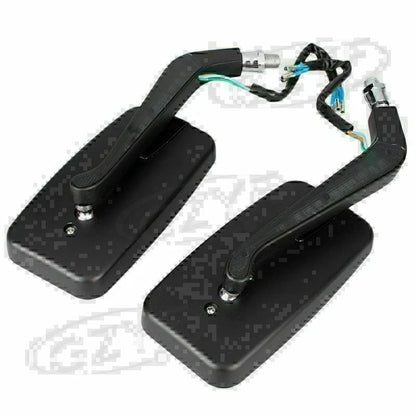 8mm/10mm Moto Left & Right Rear View Mirrors with LED Signal Light