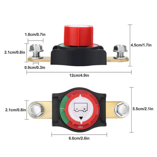 12-48V Heavy Duty Side Post Battery Disconnect Switch for Car Boat