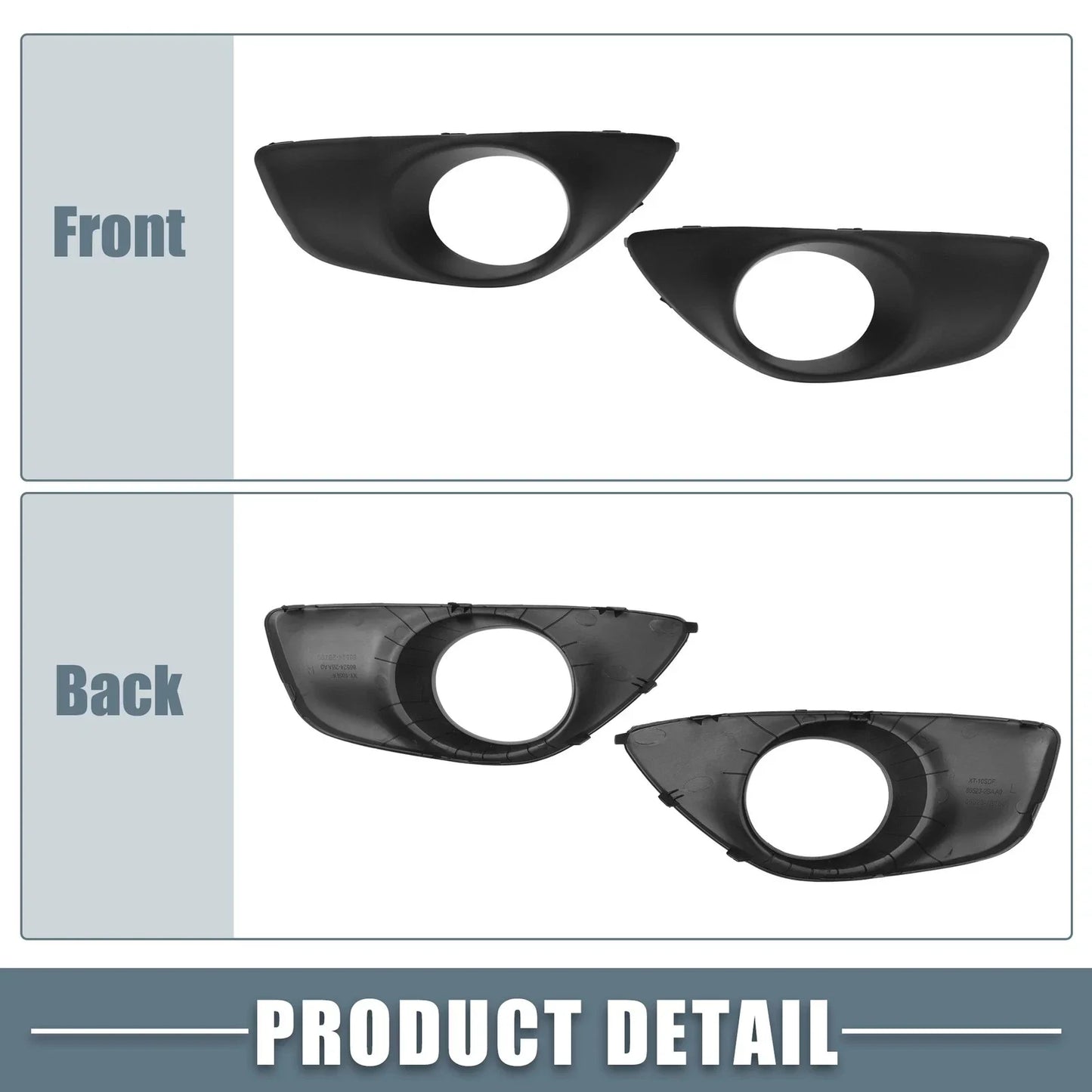Front Left Right Fog Light Grille Cover for Hyundai Santa Fe (2010-2012) 2 x