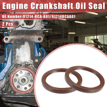 2 x Engine Crankshaft Oil Seals for Honda Pilot (2005-2012)