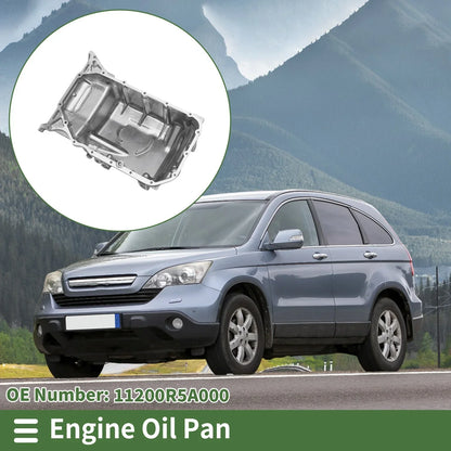 Engine Oil Pan for Honda CR-V 2012-2014 - 1 x Aluminum Silver Tone