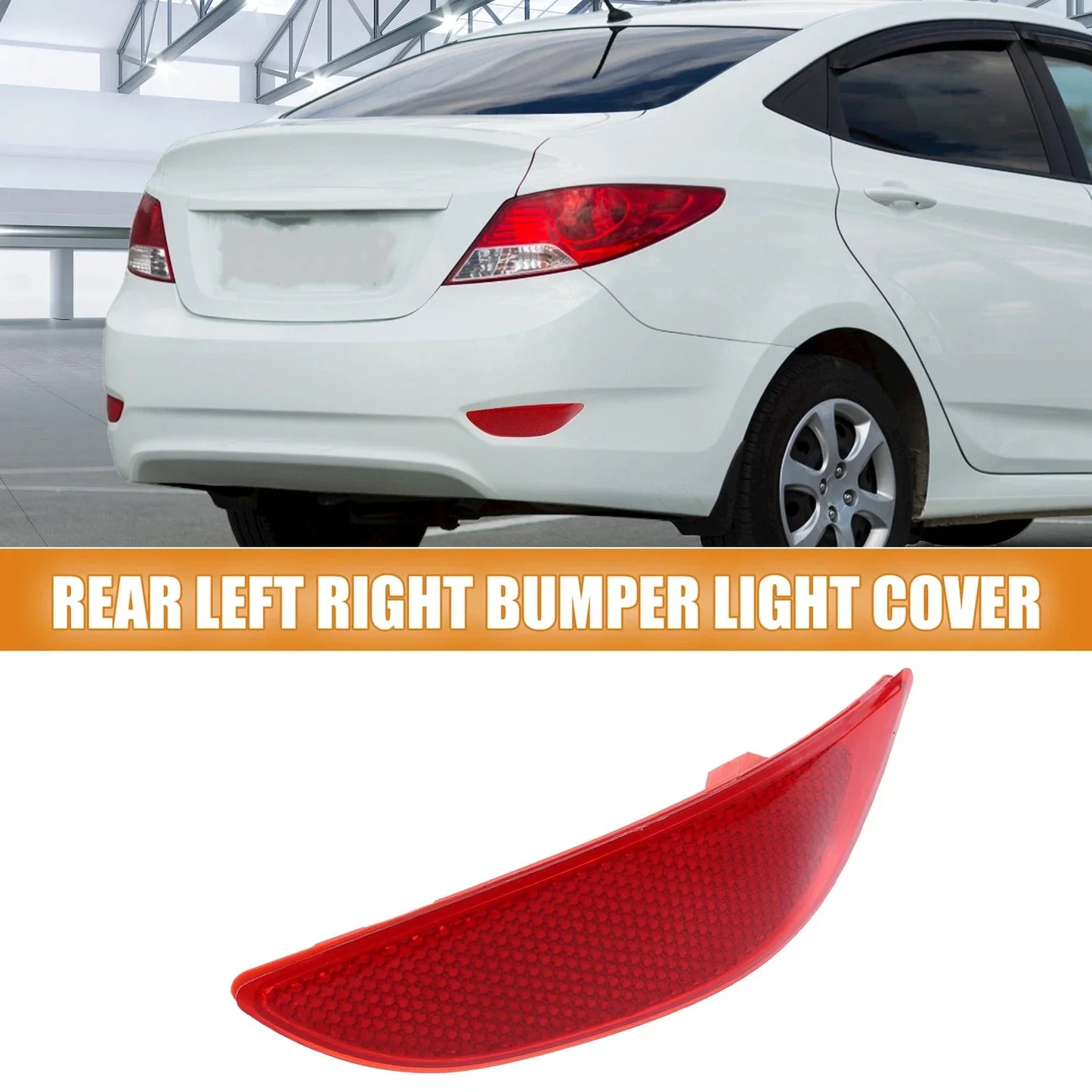 Rear Right Bumper Reflector Light Cover for Hyundai Accent (2010-2017)