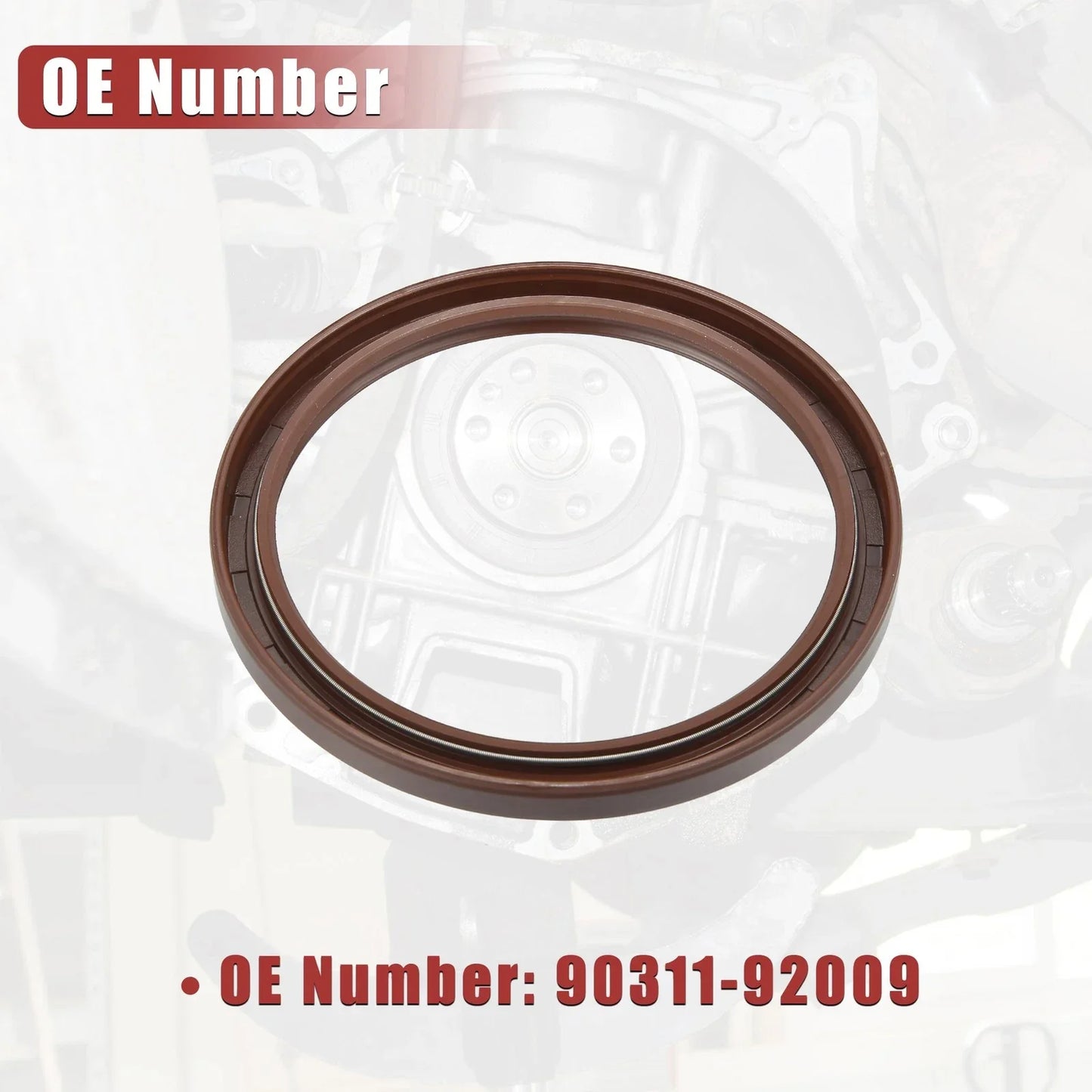 2 x Engine Crankshaft Seals for Lexus ES350 (2007-2023) Rubber