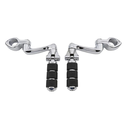 1 1/4" Engine Guard Foot Pegs Mount for Harley Touring Street Glide