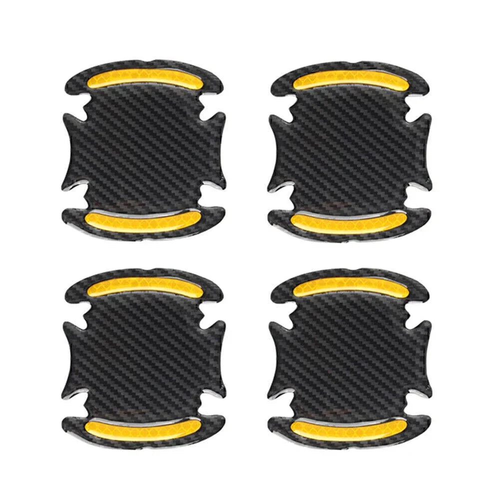 Carbon Fiber Gold Door Handle Reflective Sticker Scratch Cover Protection