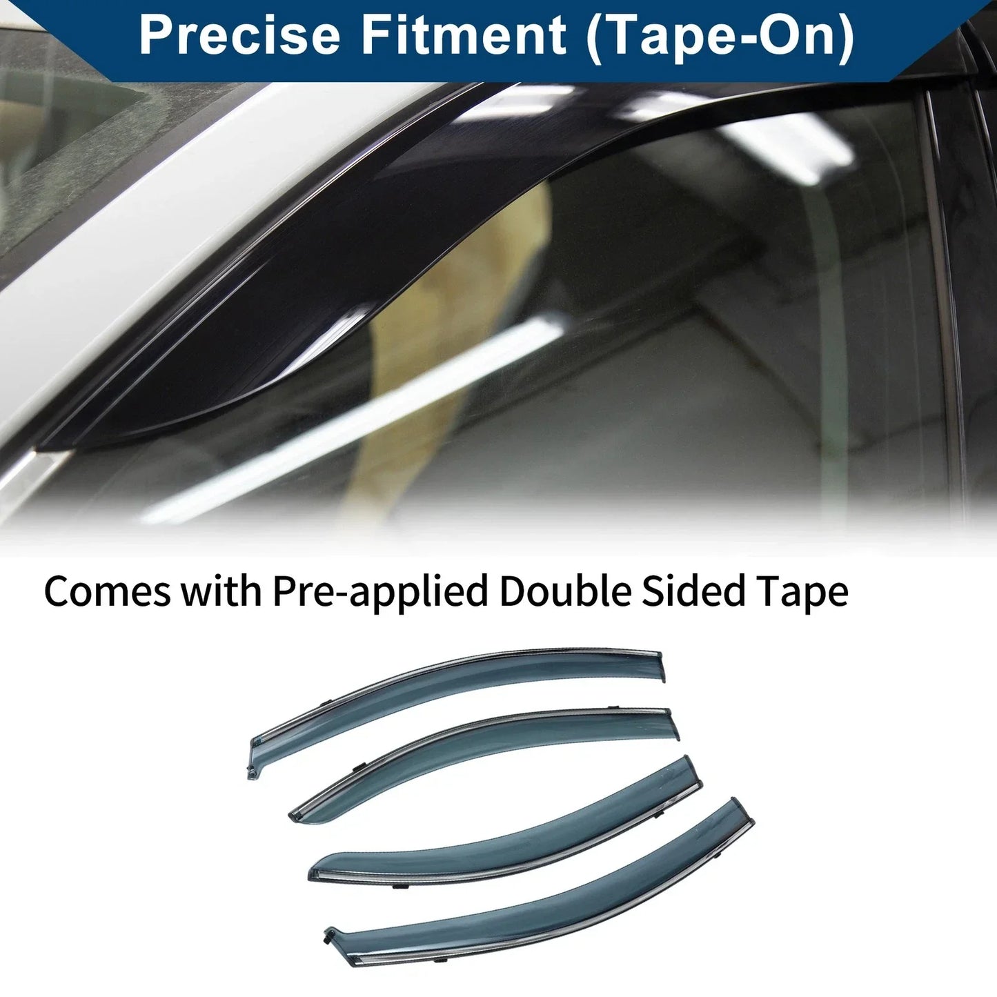 Window Deflectors for Chevrolet Aveo Sedan 2007-2010 2 x Side Vent Visors