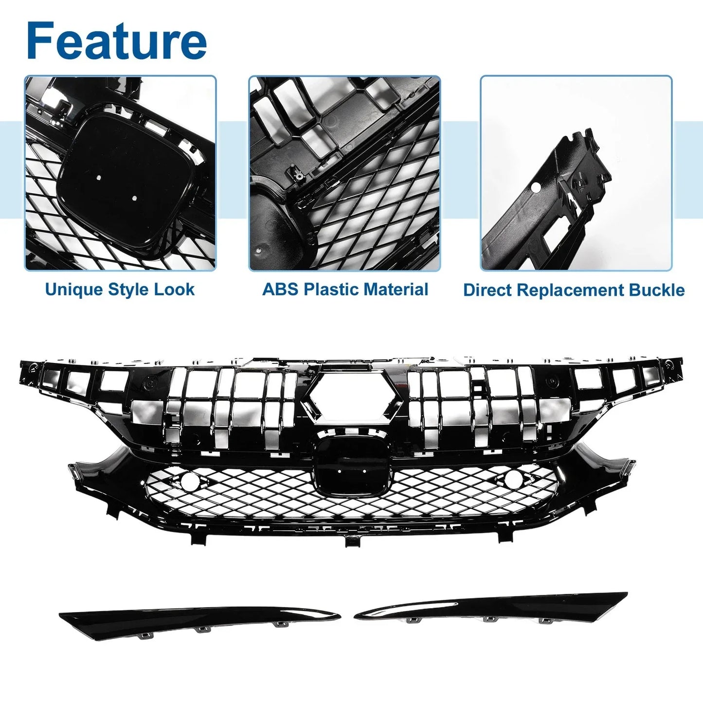 Front Hood Bumper Grille for Honda Civic Facelift (2016-2021)