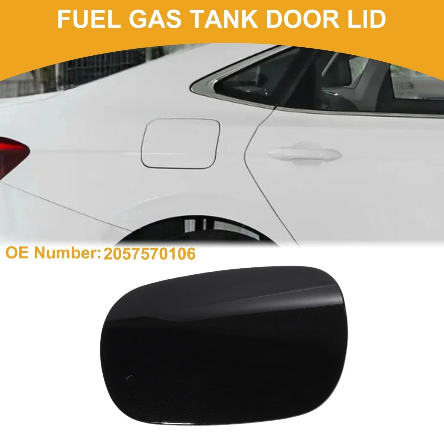 Fuel Tank Door Cap for Mercedes-Benz C180 C200 (2007-2015) Black