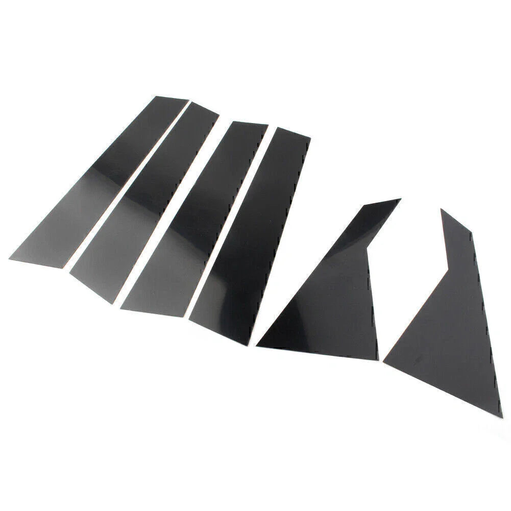 6 x Gloss Black Pillar Post Trim for Kia Forte (2019-2023)