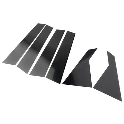 6 x Gloss Black Pillar Post Trim for Kia Forte (2019-2023)