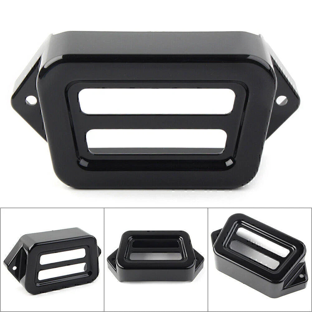 Black Voltage Regulator Cover for Harley Road Glide, Road King (1998-2008)