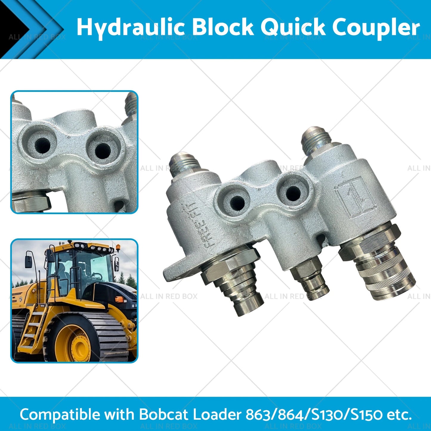 Hydraulic Block Quick Coupler for Bobcat (Various Years)