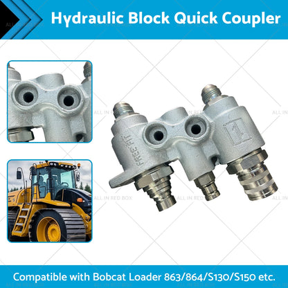 Hydraulic Block Quick Coupler for Bobcat (Various Years)