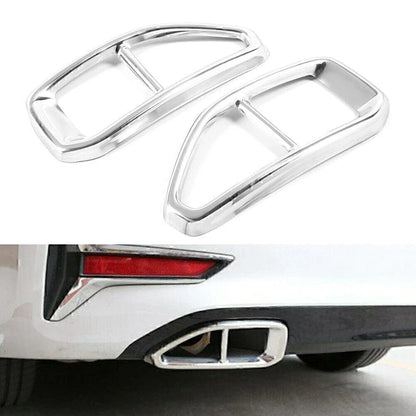 Silver Exhaust Muffler Tailpipe Cover Trim for BMW 3 Series G20 G28 (2020)