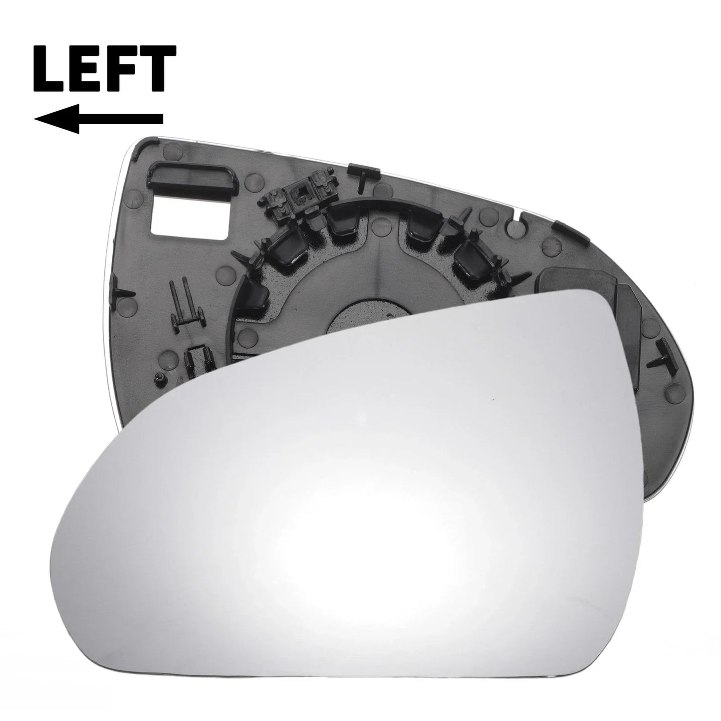 Left Side White Mirror Glass W/Back for Hyundai I30 (2017-2022)