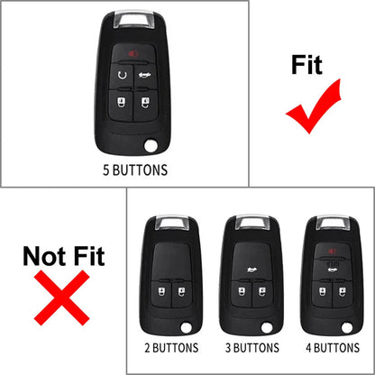 Silver Keyless Entry Remote Fob Cover for Chevrolet Impala (2014-2019)