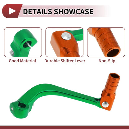 Folding Motorcycle Gear Shifter Lever for Honda CRF110F (2013-2018) Green Orange