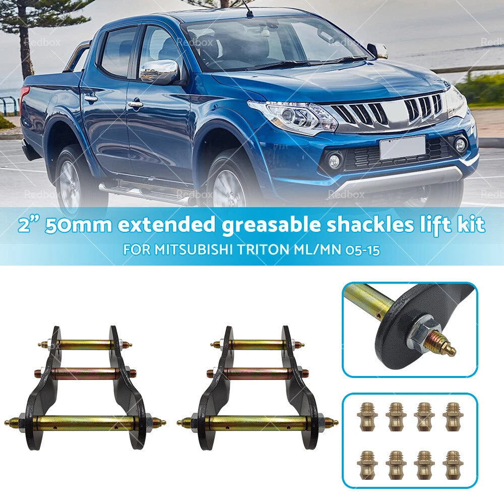 Extended Greasable Shackles for Mitsubishi Triton ML/MN (2005-2015)