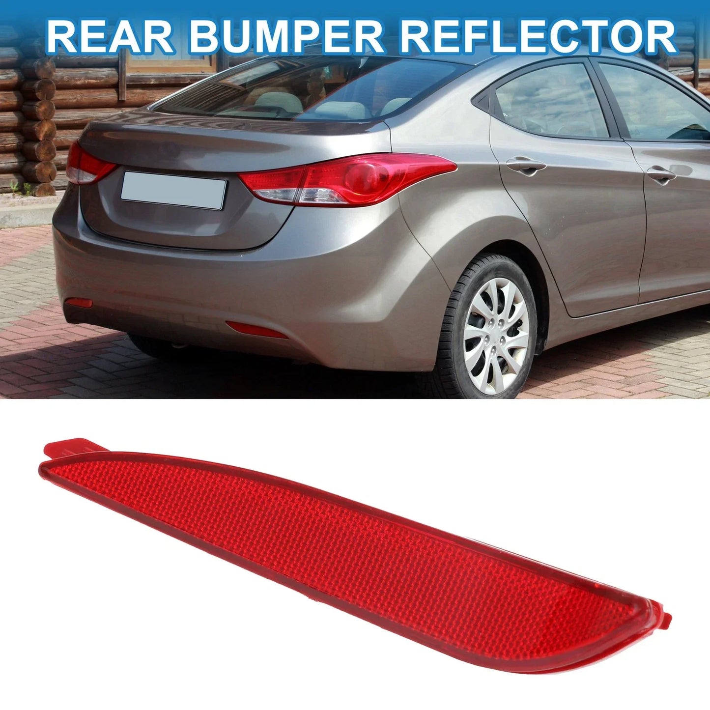 Rear Left Bumper Reflector for Hyundai Elantra (2011-2013) Red