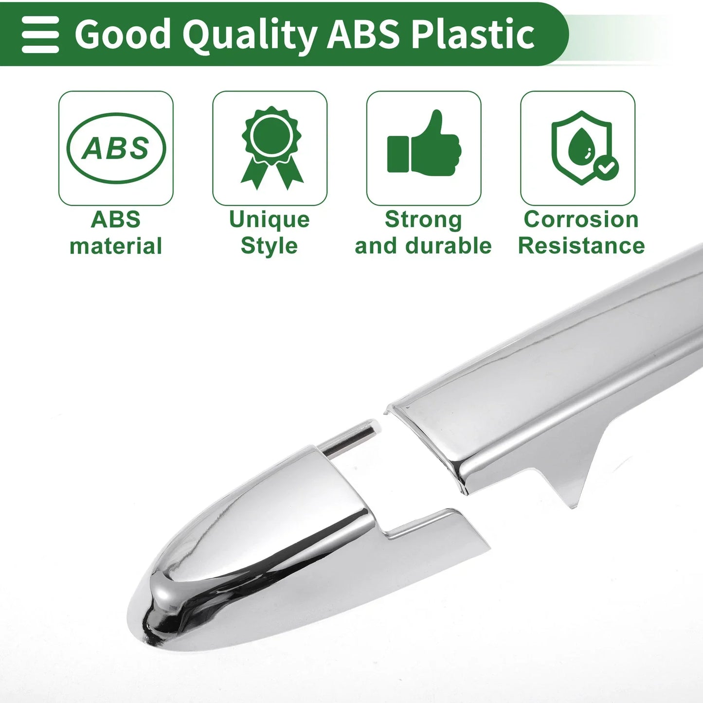 Car Door Handle Cover Trim for Honda Fit Jazz GK5 GP5 2014-2018 Silver Tone