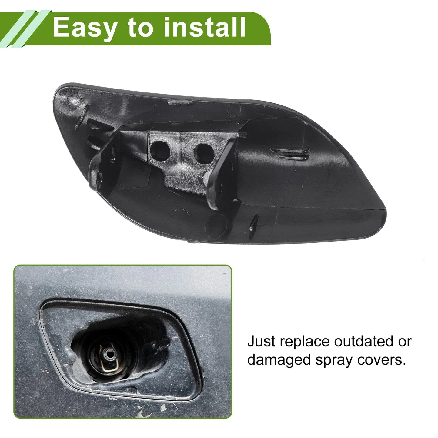 Washer Nozzle Cover for Porsche Cayenne 2008-2010 (2 x Brown Caps)
