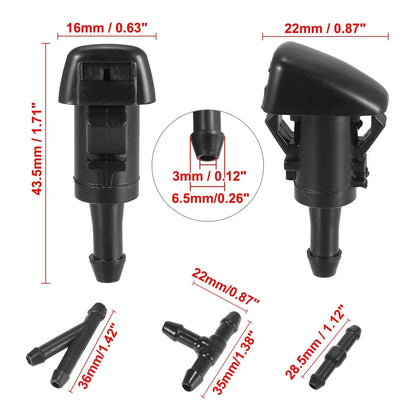 4 x Car Front Windshield Washer Sprayer Nozzles for Dodge (2011-2023)