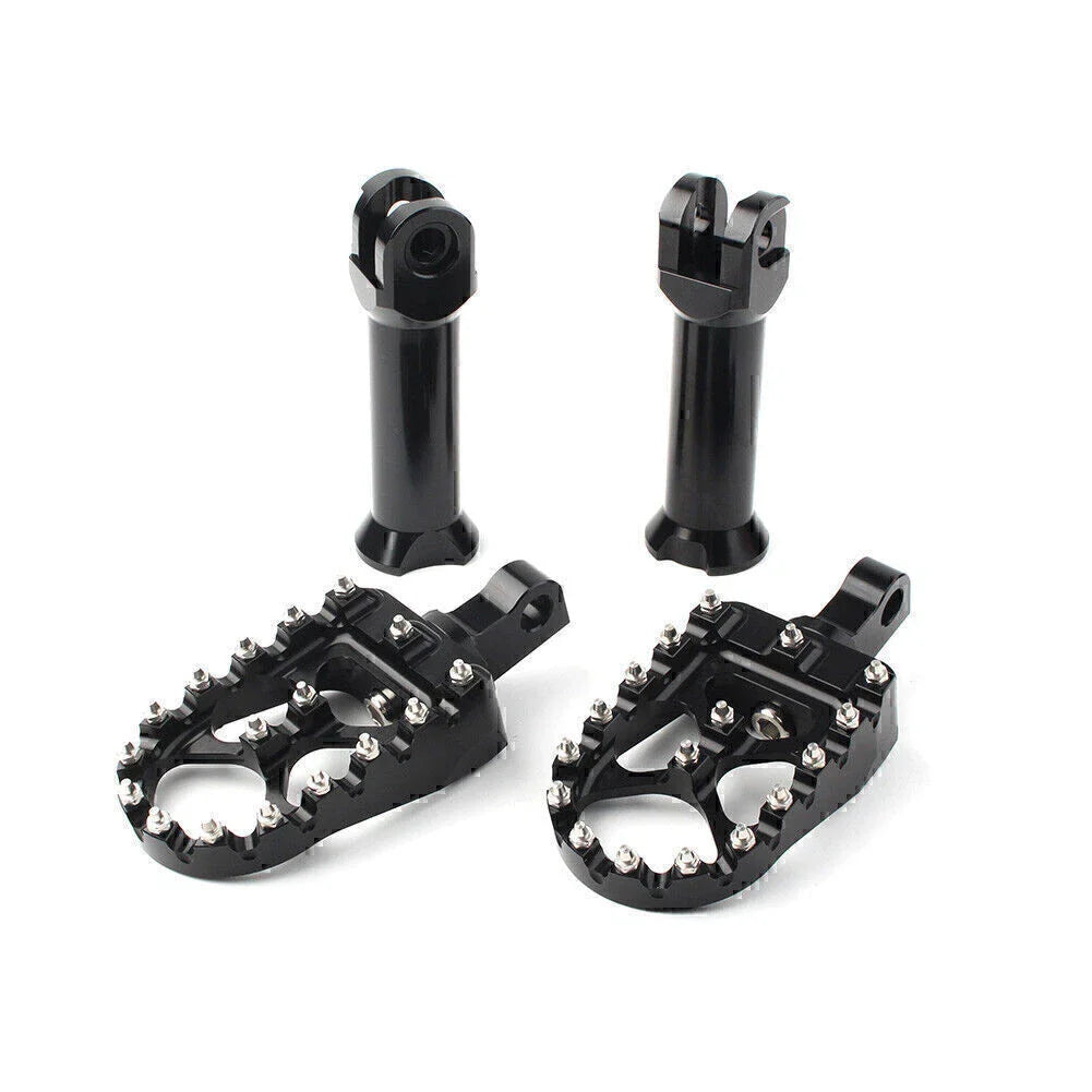 Black Rear Passenger Foot Pegs with Bracket for Harley Softail Street Bob (2018-2020)