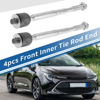 4 x Front Inner Tie Rod End Links for Toyota Highlander (2001-2023)