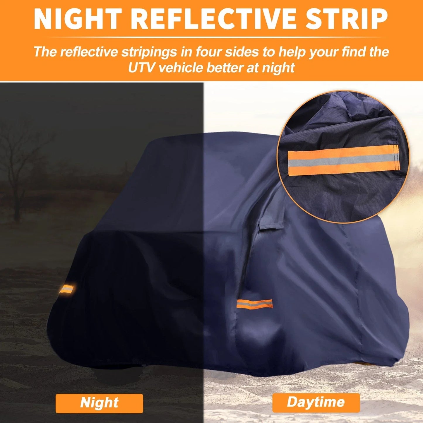 Waterproof UTV Cover for Honda Pioneer 700 Navy Blue 210D-PU (2014-2023)