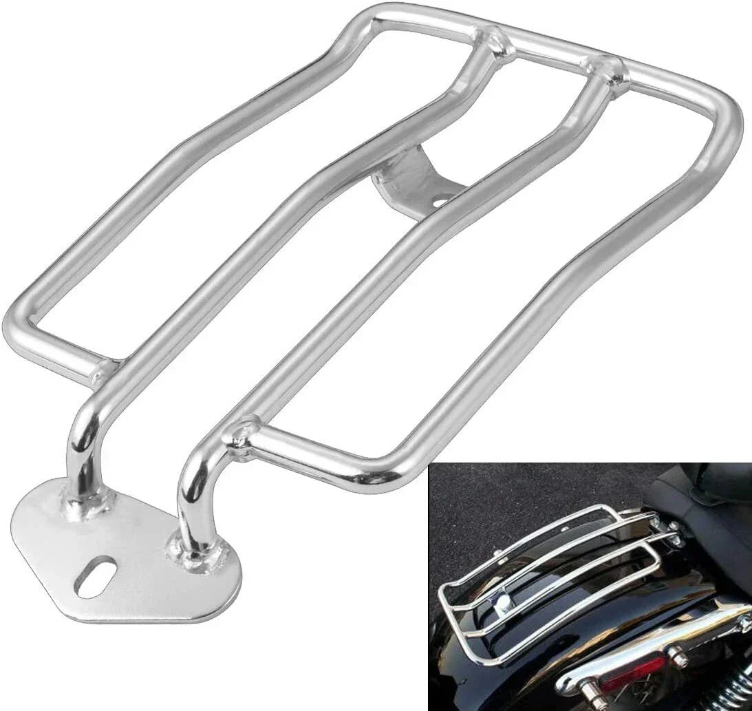 Chrome Solo Seat Rear Luggage Rack for Harley Sportster XL 883 1200 (2004-2015)