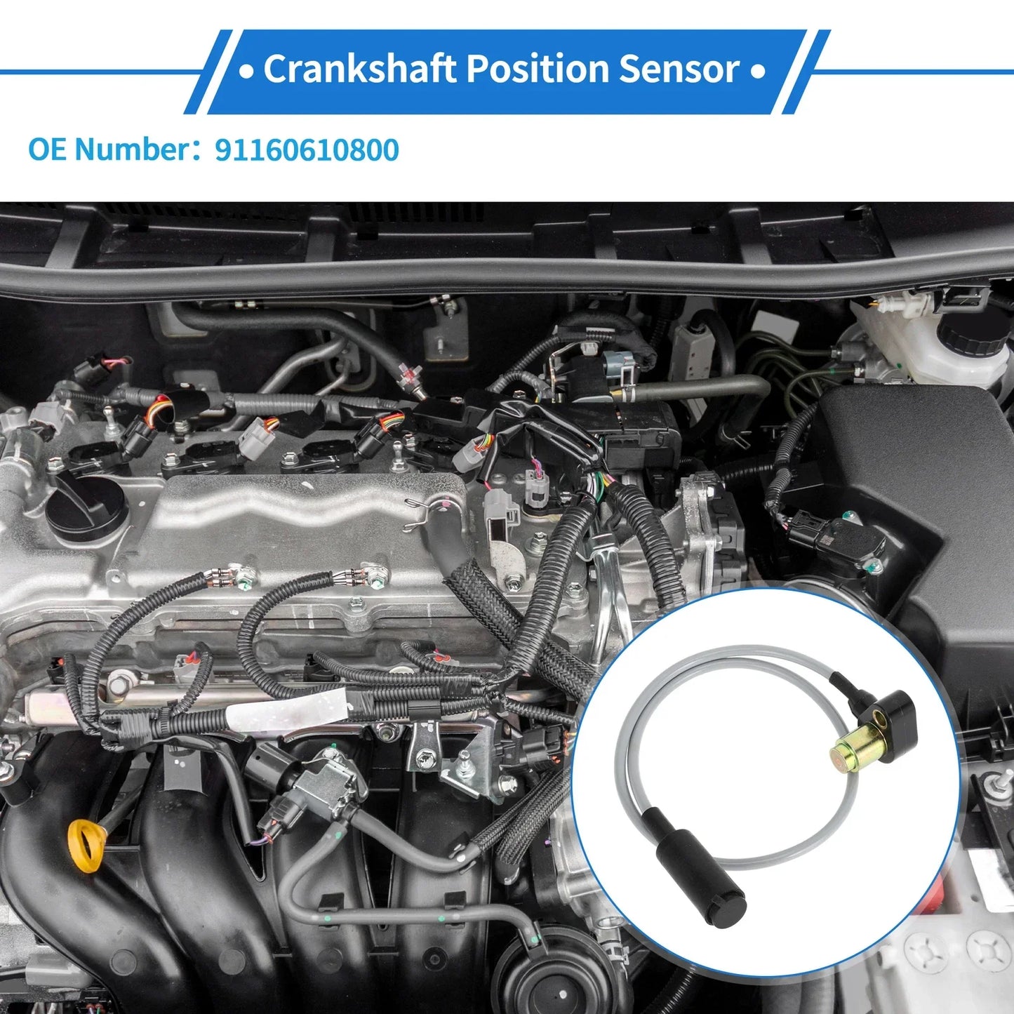 Crankshaft Position Sensor for Porsche 928 911 944 (1978-1995)