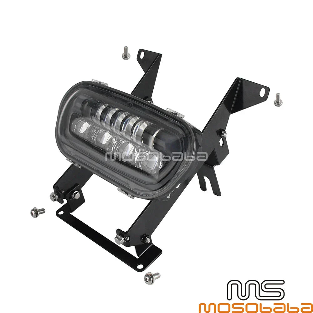 LED Headlight Kit & Front Fairing Windshield for Harley Softail Fat Bob (18)