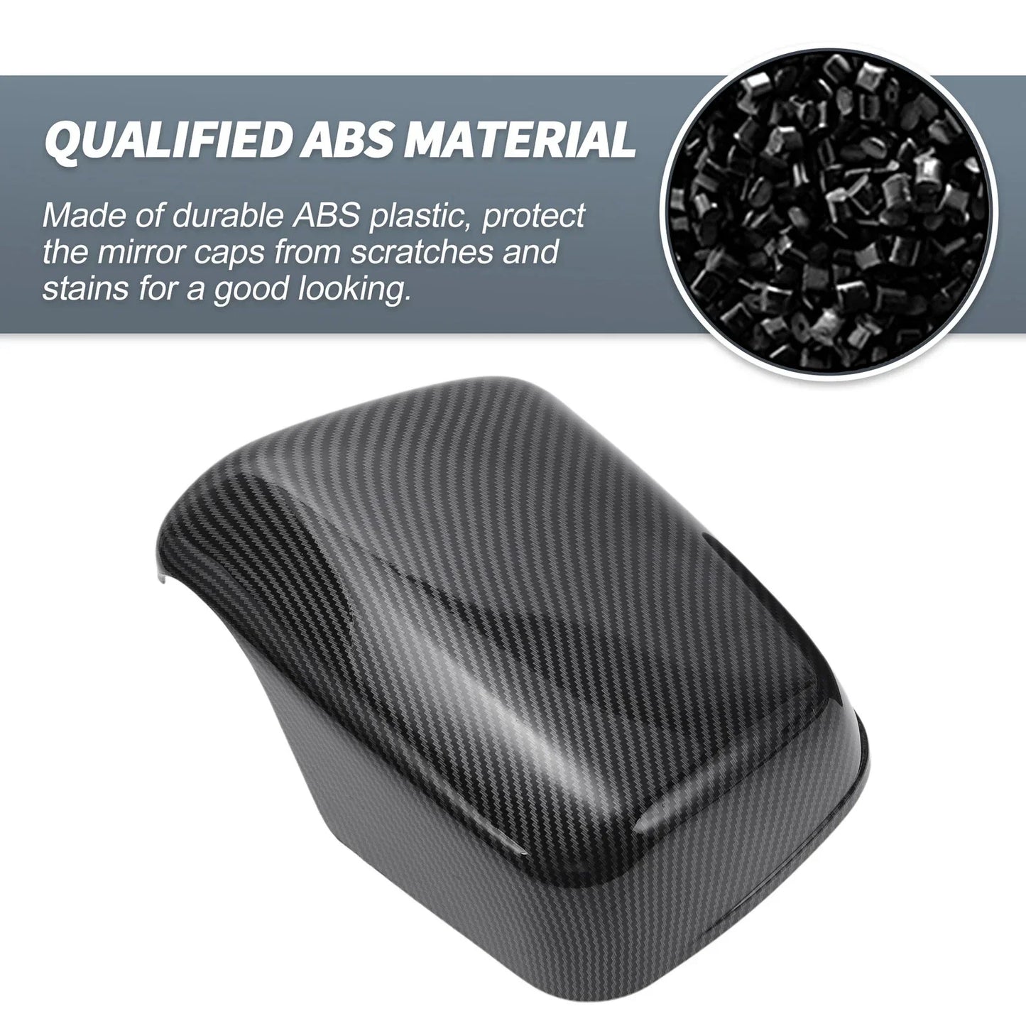Rearview Mirror Cover Overlay Black Carbon Fiber for Lexus RX300 (1999-2003)