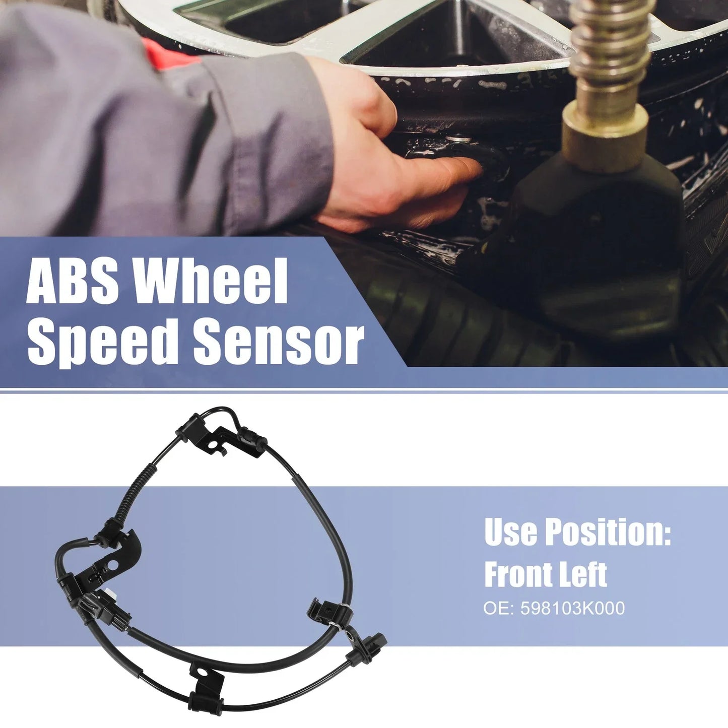 Front Left ABS Wheel Speed Sensor for Hyundai Sonata (2011-2014)
