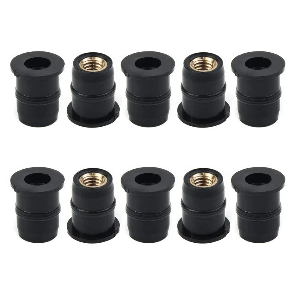Panel Nuts 5mm 10 x for Motorcycle Rubber ATV