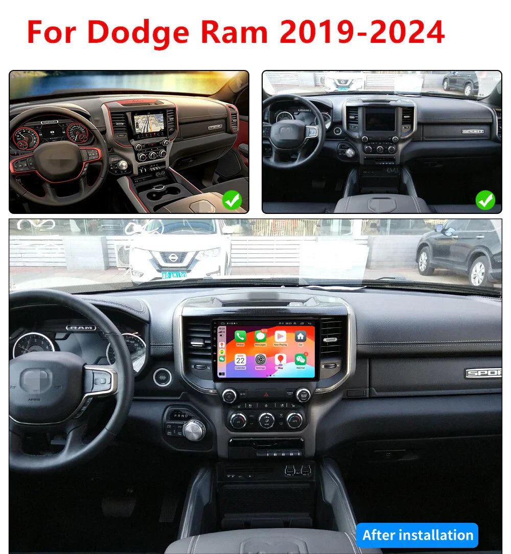 9'' Android 13 Wireless Carplay for Dodge Ram (2019-2024)
