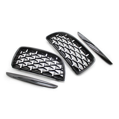 Black Frame & Chrome Grille for BMW E90 (2005-2008)