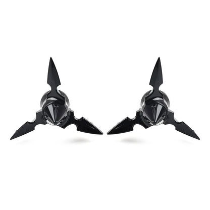 Spun Blade Spinning Front Axle Cap Nut Covers for Harley Softail Dyna