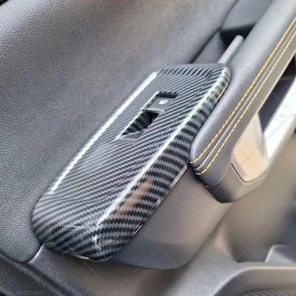 4 x Carbon Window Control Panel Switch Covers for Ford Ranger