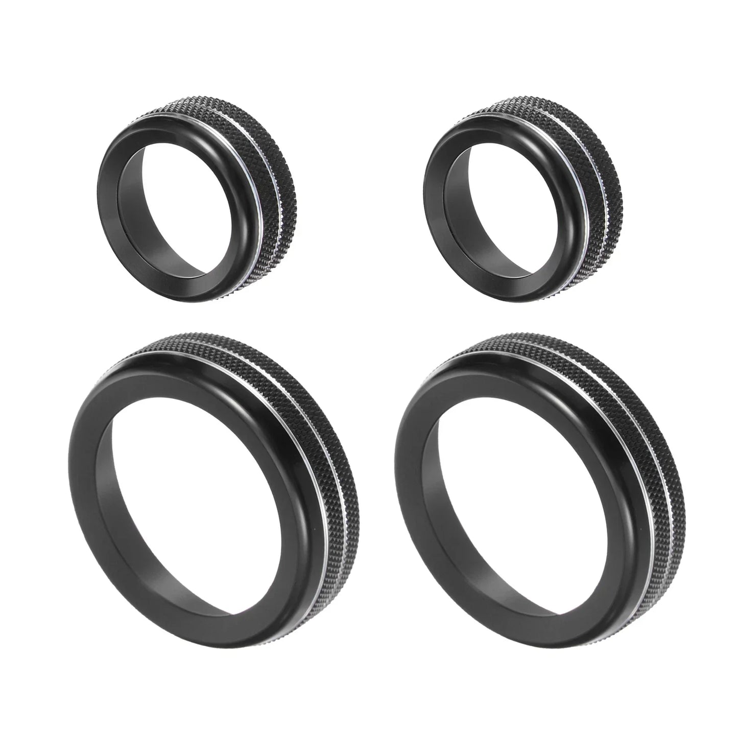 4 x Air Conditioner Volume Tune Knob Decor Rings for Chevy Corvette (2014-2019)