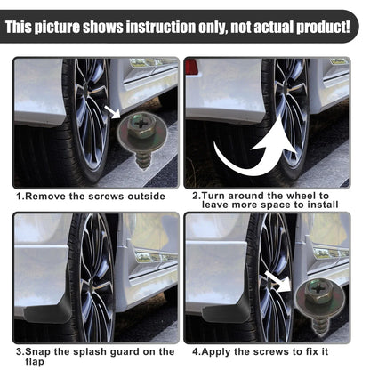 Car Mud Flaps Splash Guards Set for Dodge Ram (2009-2018)