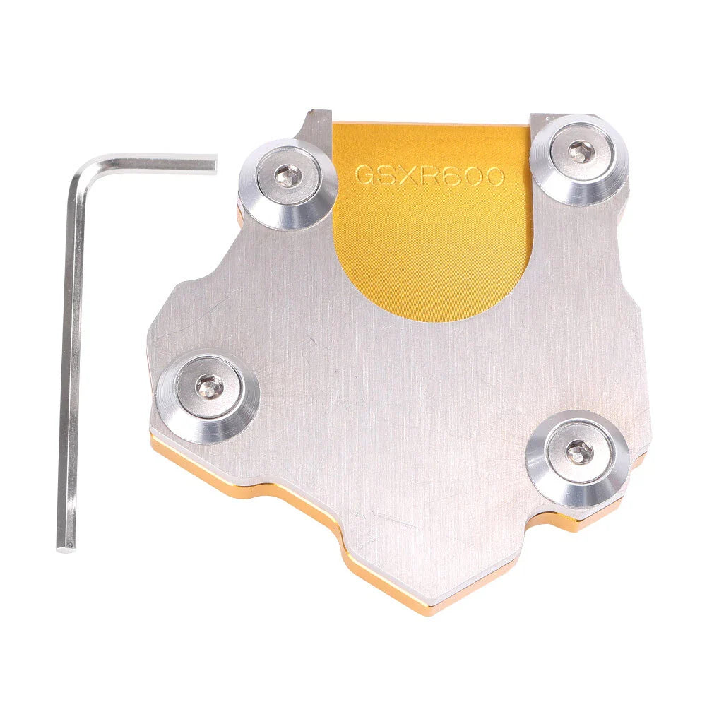 Motorcycle Side Stand Plate Pad Base for Black Gray (Fits Various Models)